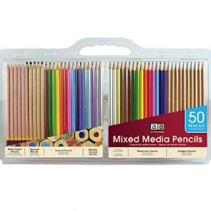 Art Advantage 50 Piece Mixed Media Pencil Set